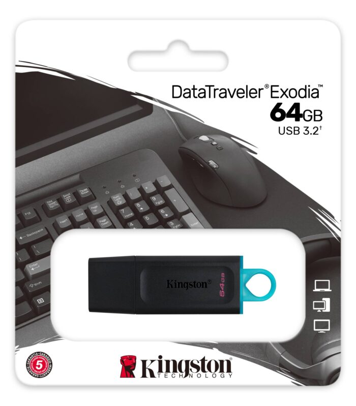 Kingston 64GB DTX USB 3.2 Traveler Exodia USB Flash Drive