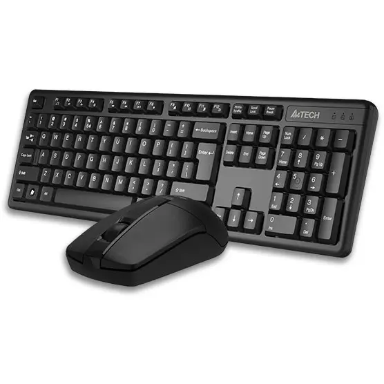 A4Tech 3330N | 3330NS Wireless Desktop - Black - Keyboard & Mouse