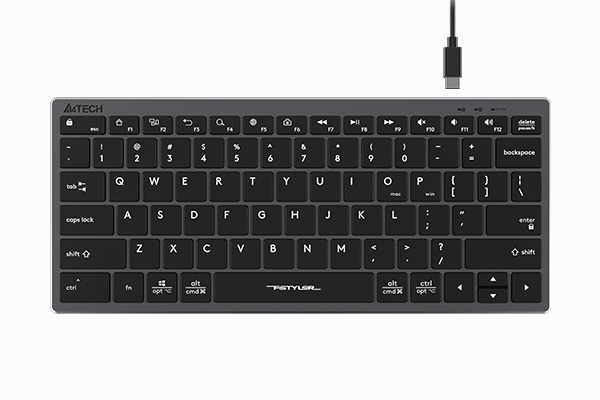 A4tech Fstyler FBX51 Dual Mode Bluetooth / 2.4G Wireless Compact Rechargeable Keyboard